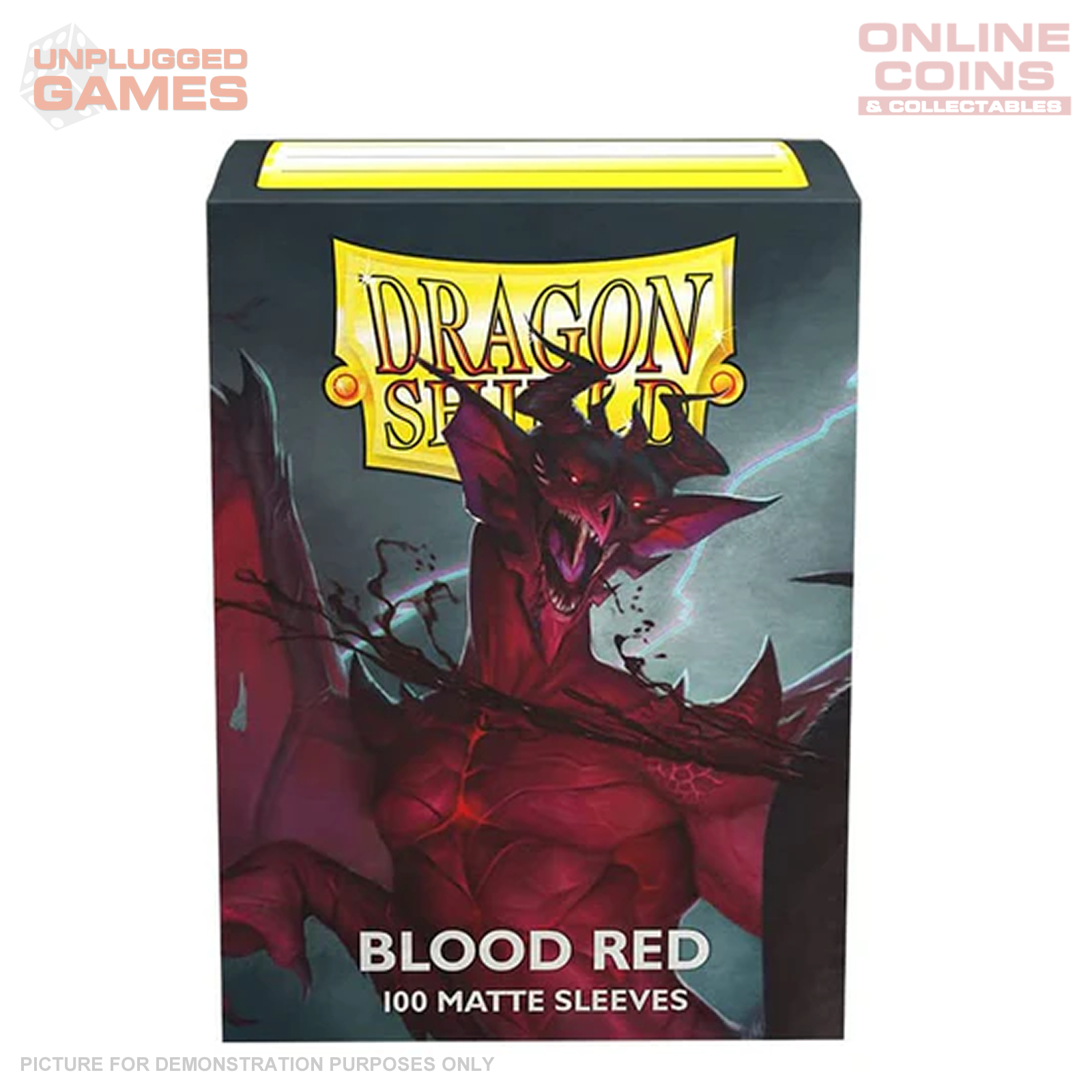 Dragon Shield 100 Standard Size Card Sleeves – Matte – Blood Red